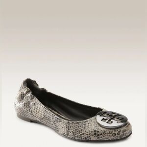 Tory Burch Snakeskin Ballerina Reva Flats size 7.5